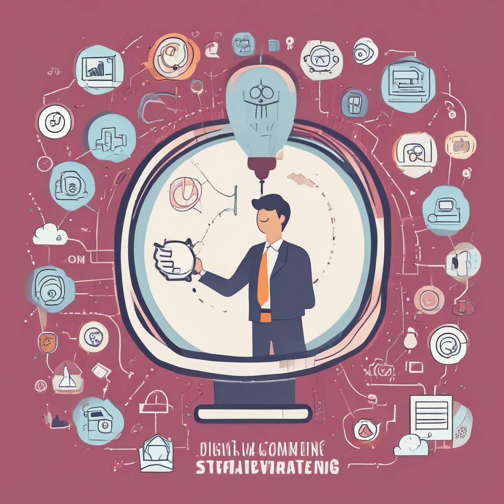 Digital marketing strategy illustration